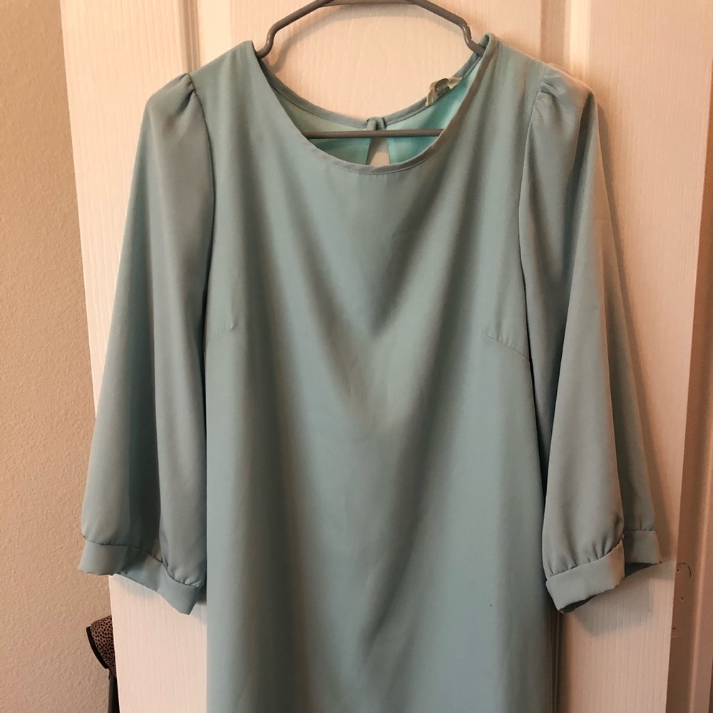 Teal 3/4 sleeve dress